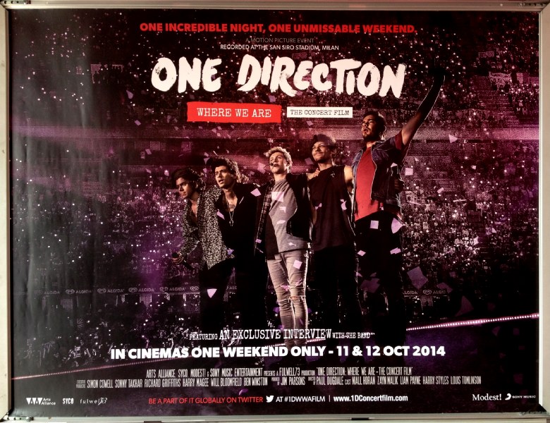 Cinema Poster: ONE DIRECTION WHERE WE ARE 2015 (Quad) San Siro Milan 21/10/2014
